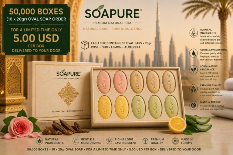 SOAPURE Premium Sabun Kutusu Açık Görünüm