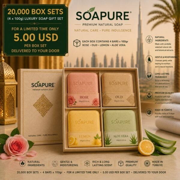 SOAPURE® Luxury 4x100g Gift Set - Premium Natural Soap